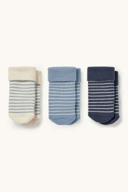 Multipack of 3 - newborn socks - striped