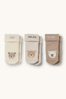 Multipack 3er - Bärchen - Erstlings-Socken mit Motiv