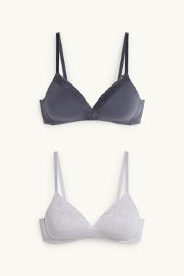 Multipack 2er - BH ohne Bügel - wattiert