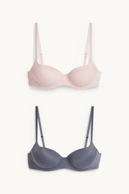 Multipack 2er - BH mit Bügel - FULL COVERAGE - wattiert