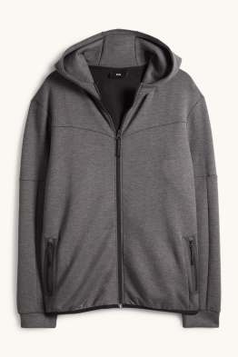 Dessuadora oberta amb caputxa