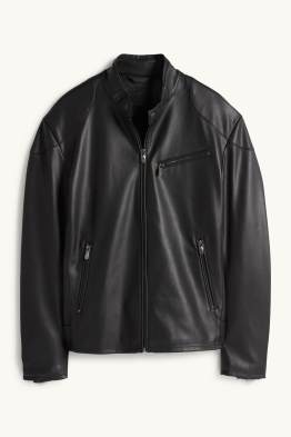 Motorkářská bunda - imitace kůže