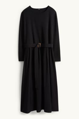 Fit & Flare Kleid mit Gürtel