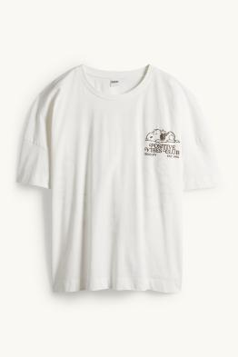 T-Shirt - Regular Fit - Glanz-Effekt - Peanuts