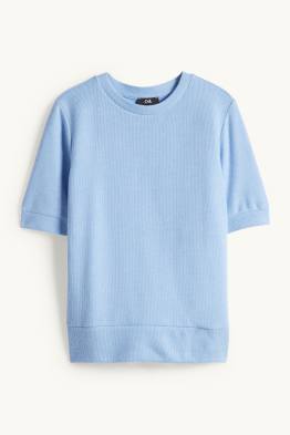 T-Shirt - Regular Fit - gerippt