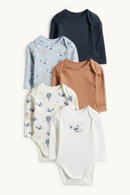 Wielopak, 5 szt. - samolot i balon - body niemowlęce