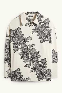 Bluse - geblümt - strukturiert