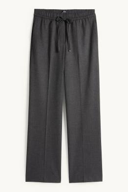 Stoffhose - Mid Waist - Wide Leg