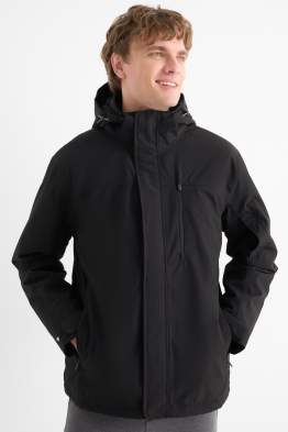 Manteau de pluie à capuche - rembourré - imperméable