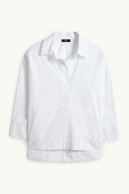 Bluse mit V-Ausschnitt