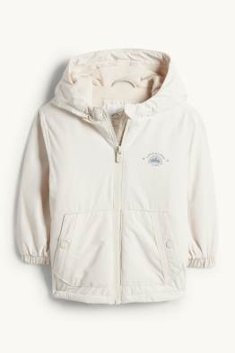 Baby jacket with hood - lined - water-repellent