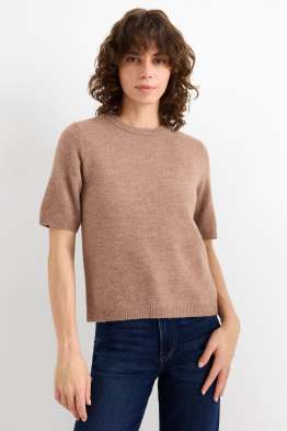 Strickpullover - kurzarm