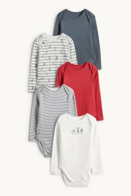 Confezione da 5 - motivo mare - body neonati