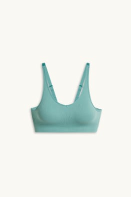 Sport-BH - wattiert - gerippt - seamless