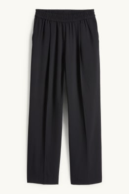 Pantalon en toile - high waist - wide leg