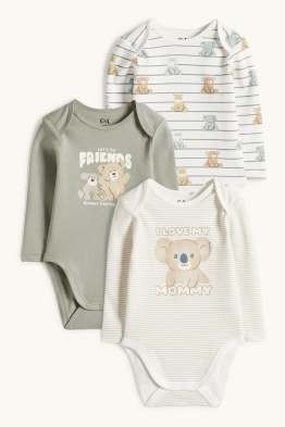 Lot de 3 - animaux sauvages - bodys bébé