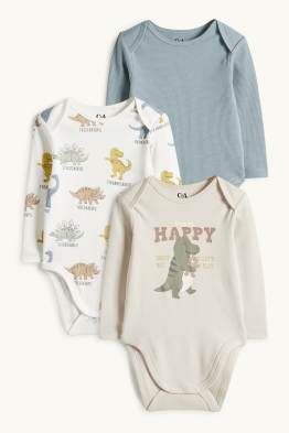 Lot de 3 - dinosaures - bodys pour bébé