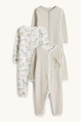 Set van 3 - wilde dieren - baby-pyjama