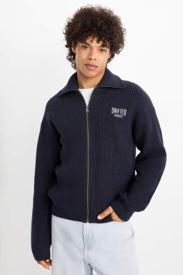 Knitted jacket - ribbed