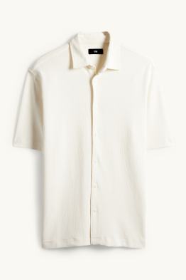 Koszula - regular fit - kołnierzyk kent - z fakturą