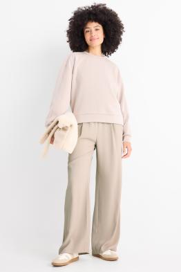 Cloth trousers - high waist - wide leg