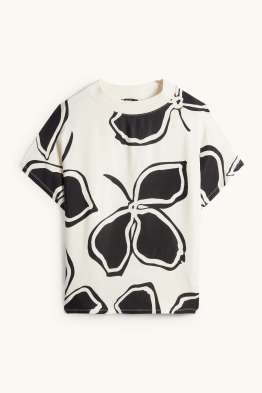 T-Shirt - Relaxed Fit - geblümt