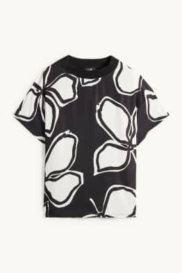 T-Shirt - Relaxed Fit - geblümt