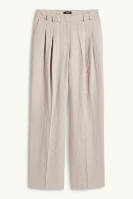 Pantalon - mid waist - wide leg