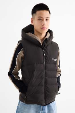 Doudoune sans manches avec capuche - finition déperlante