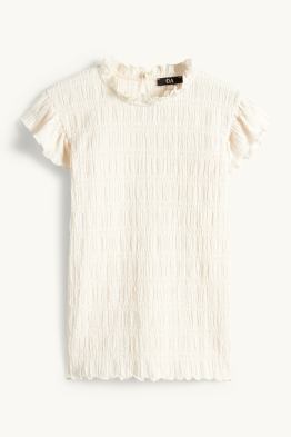 T-Shirt - Regular Fit - gesmokt