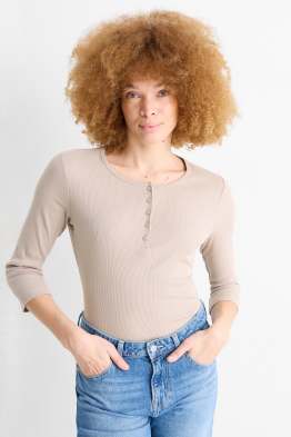 Tricou henley - slim fit - reiat