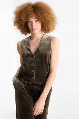 Gilet sans manches en velours - regular fit