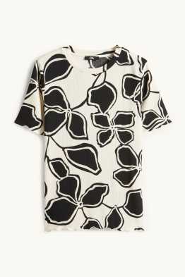 T-Shirt - Regular Fit - geblümt