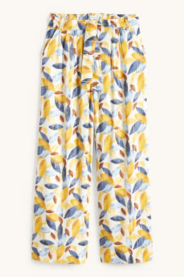 Stoffhose - Glanz-Effekt - gemustert