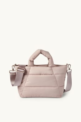 Großer Stepp-Shopper mit abnehmbarem Taschengurt