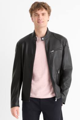 Motorkářská bunda - imitace kůže