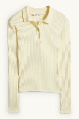 Poloshirt - Slim Fit - gerippt