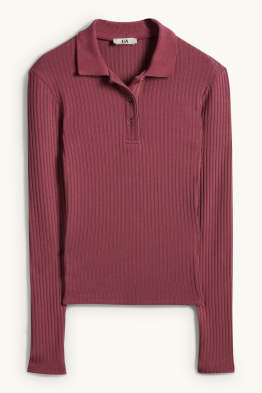 Polo - slim fit - acanalat