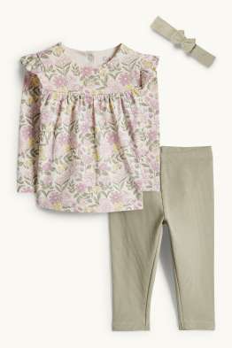 Floral - baby outfit - 3 piece