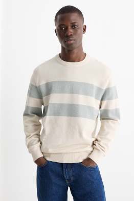 Trui - gestreept - met structuur