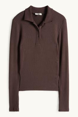 Poloshirt - Slim Fit - gerippt