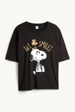 T-Shirt - Regular Fit - Glanz-Effekt - Peanuts