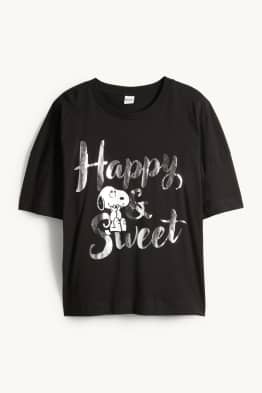 T-Shirt - Regular Fit - Glanz-Effekt - Peanuts