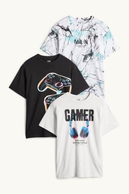 Multipack 3er - Gaming - Kurzarmshirt