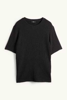 T-Shirt - Regular Fit - strukturiert