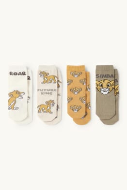Lot de 4 paires - Le Roi Lion - chaussettes bébé à motif
