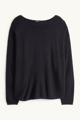 Pull - finition côtelée