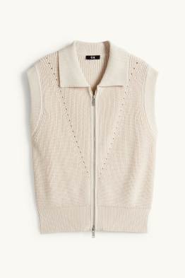 Strickweste - gerippt