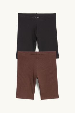 Paquet de 2 - pantalons ciclista - acanalats