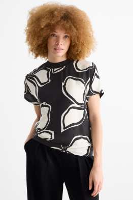 T-Shirt - Relaxed Fit - geblümt